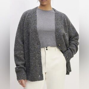 Everlane Wool Confetti Cardigan in Charcoal NWOT